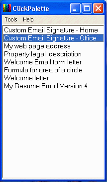 ClickPalette Screenshot
